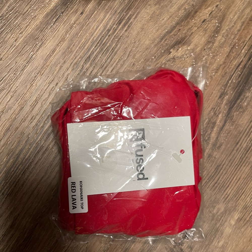 Red lava large k top fused hawaii